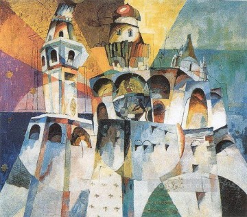 campanas ivan la gran campana 1915 Aristarkh Vasilevich Lentulov cubismo abstracto Pinturas al óleo